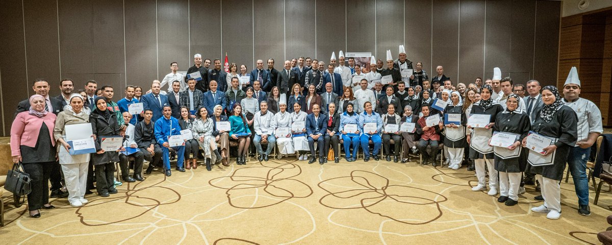 AWARDING 351 HOSPITALITY PROFESSIONALS FROM 14 PARTNER HOTELS IN TUNIS AND HAMMAMET THROUGH THE PATHWAYS TO PROFESSIONALISM PROGRAM. Congratulations to all our partners and big thanks for your engagement and dedication.