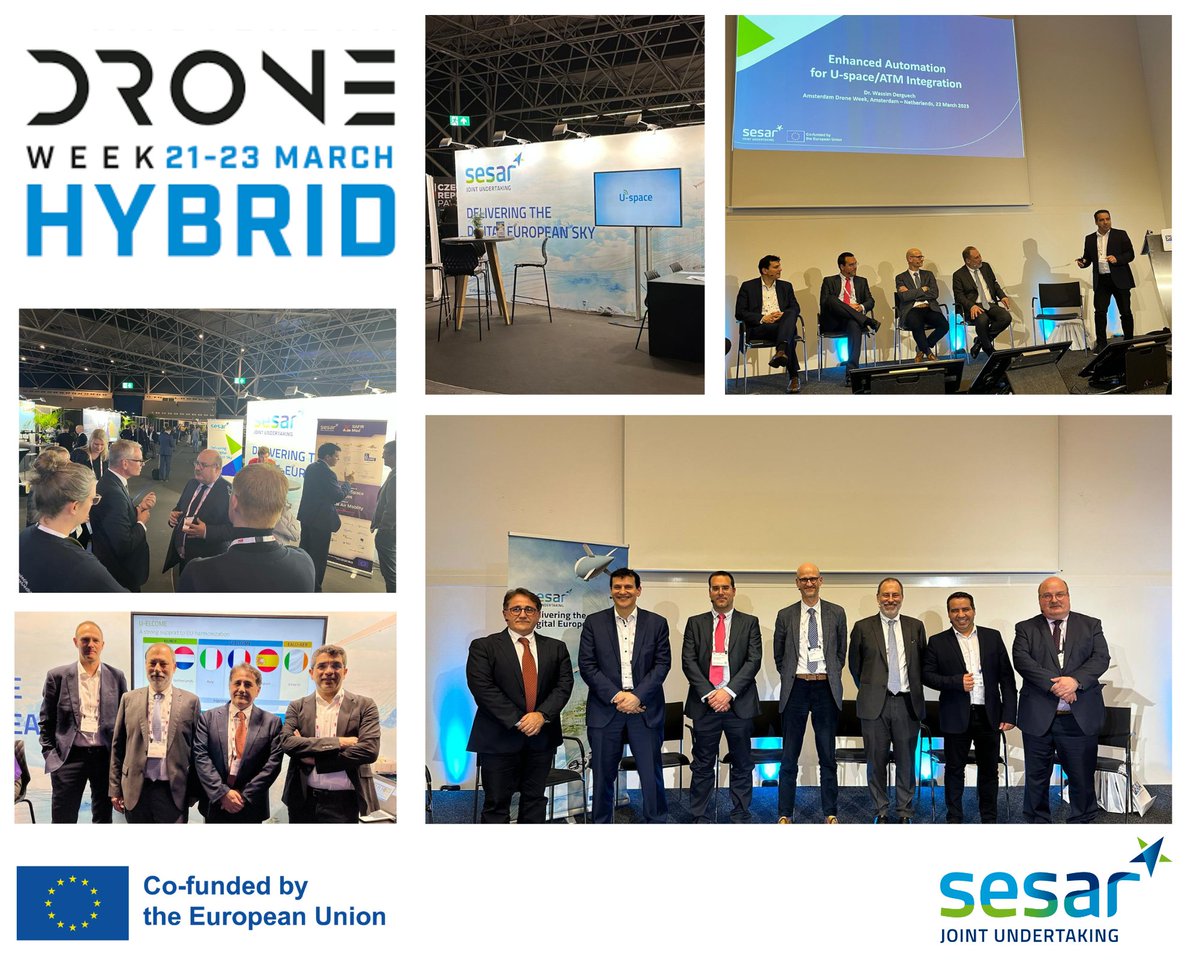 SESAR_JU's tweet photo. @Amsterdamdrone @ealu_aer @U_ELCOME @PJ34AURA @CORUS_Project @SAFIRmedEU Great session this afternoon with #SESAR3JU #Uspace project partners on demonstrating tangible use cases &amp; benefits of drones in our everyday lives #ADW23 #BURDI @ealu_aer @U_ELCOME 
@PJ34AURA @CORUS_Project @SAFIRmedEU https://t.co/oPMclUYApE