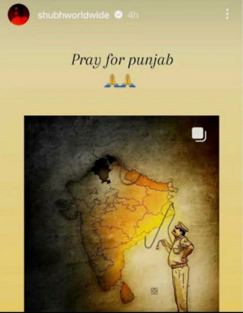 Rasbhaat's tweet image. Deleted the insta story and turned off the comments option now. Atleast have some spine to face people when you are posting shit.

#Khalistani
 #boycottshubh