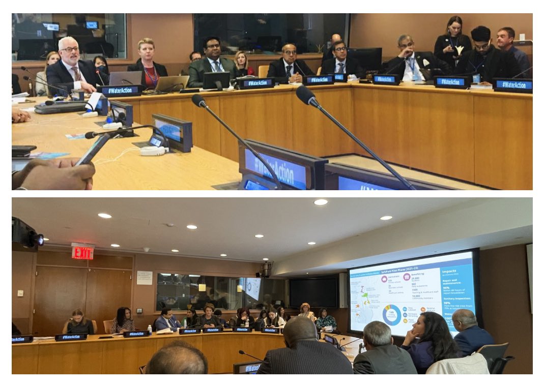 Johanna Koehler (@johannakoehler) on Twitter photo Exciting <a href="/UN/">United Nations</a> session with the Government of #Bangladesh & <a href="/reachwater/">REACH</a> <a href="/UniofOxford/">University of Oxford</a> on moving from a pilot of safe pani for safe drinking water services at schools and health care centres to a government programme #UN2023WaterConference Exciting <a href="/UN/">United Nations</a> session with the Government of #Bangladesh & <a href="/reachwater/">REACH</a> <a href="/UniofOxford/">University of Oxford</a> on moving from a pilot of safe pani for safe drinking water services at schools and health care centres to a government programme #UN2023WaterConference