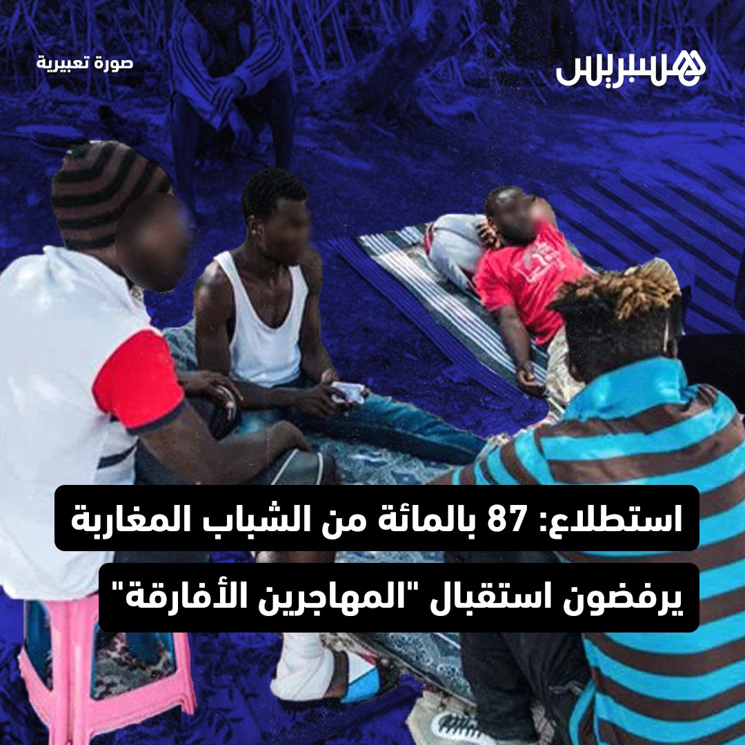 أظهرت نتائج استطلاع أنجزته العصبة المغربية للدفاع عن حقوق الإنسان والمركز المغرب للمواطنة، أن 87 في المئة من المشاركين من الشباب الذين تقل أعمارهم عن 30 سنة، يرفضون أن يكون المغرب بلدا استقبال للمهاجرين القادمين من إفريقيا جنوب الصحراء، ويؤيدون تعزيز الحدود لمنع ولوج المهاجرين.