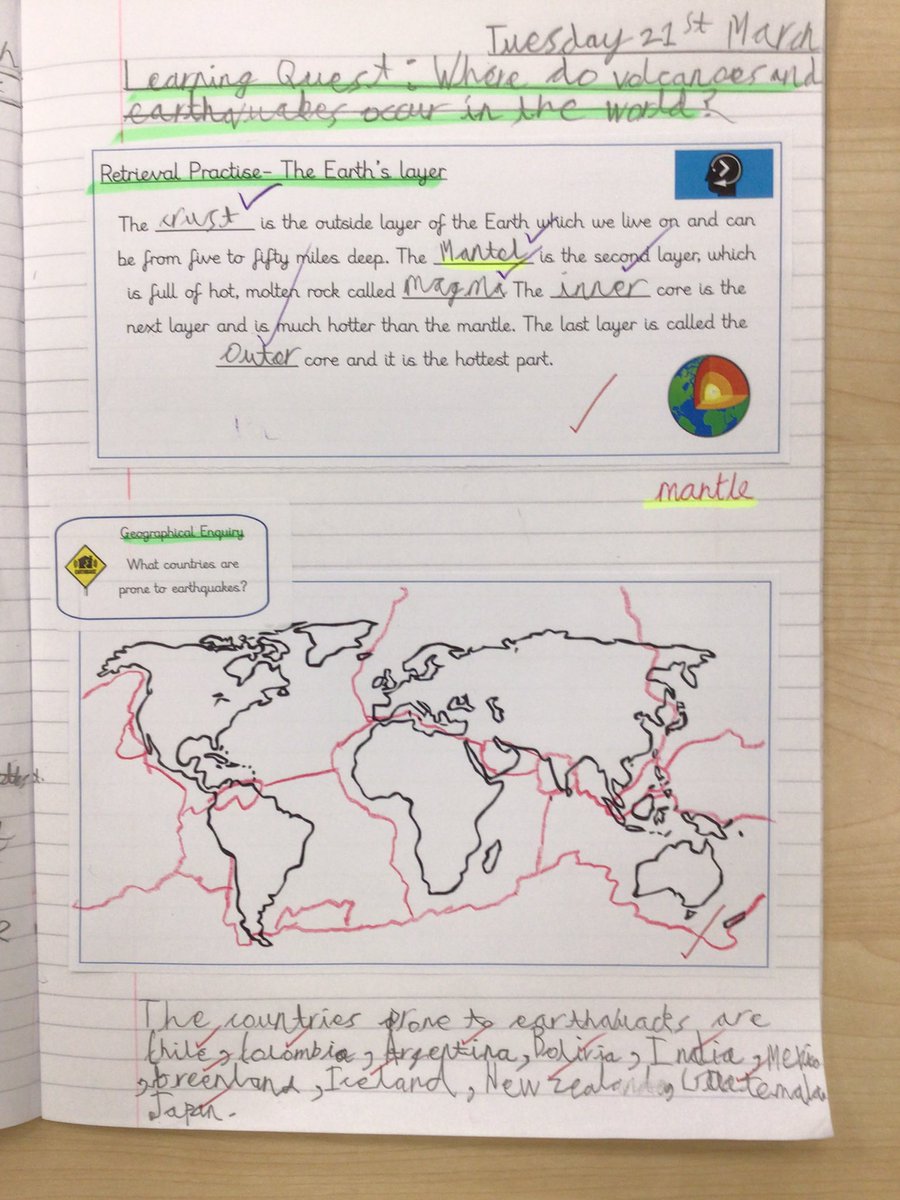 Yesterday, Year 3 learnt all about the tectonic plates in Earth’s crust, the causes of earthquakes and even drew the fault lines. We also used our map skills to complete an enquiry about which countries are affected the most. 🌎🗺️⚠️#ParishGeographers @parishschool1