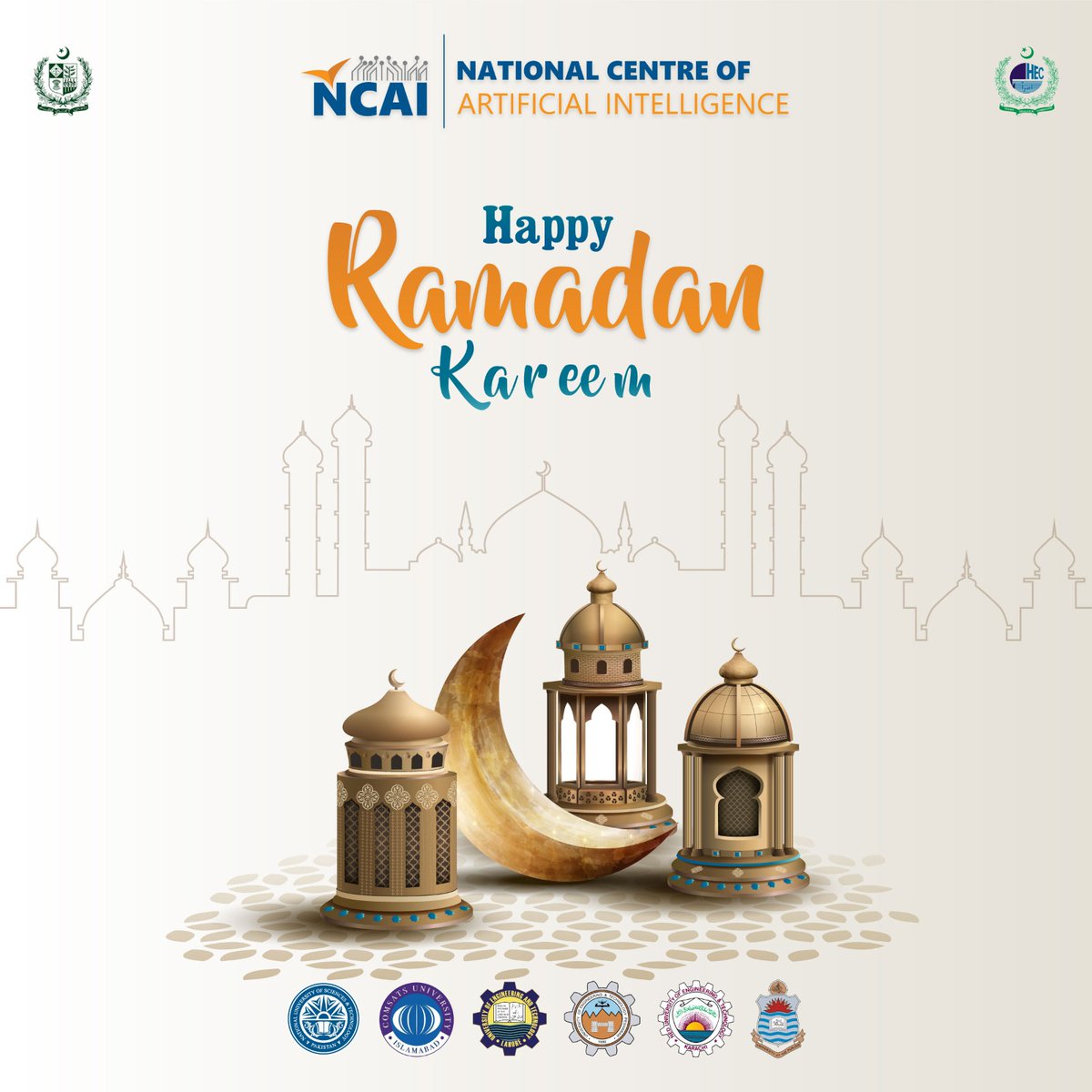 ncaipk's tweet photo. Ramadan Mubarak from the National Center of Artificial Intelligence. May this month of fasting and prayer bring you closer to Allah and deepen your faith.

#ramadankareem #ncai #nust #innovation #ramdhanmubarak https://t.co/7BaulELbUi