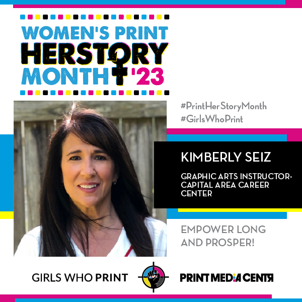 #PrintHERStoryMonth 2023: Meet Kimberly Seiz

Some of my first students now in the screen-printing industry employ my current students for Work Co-op, and full-time after they graduate.

Read more: ow.ly/l4k450NjJL4

#girlswhoprint #womenshistorymonth