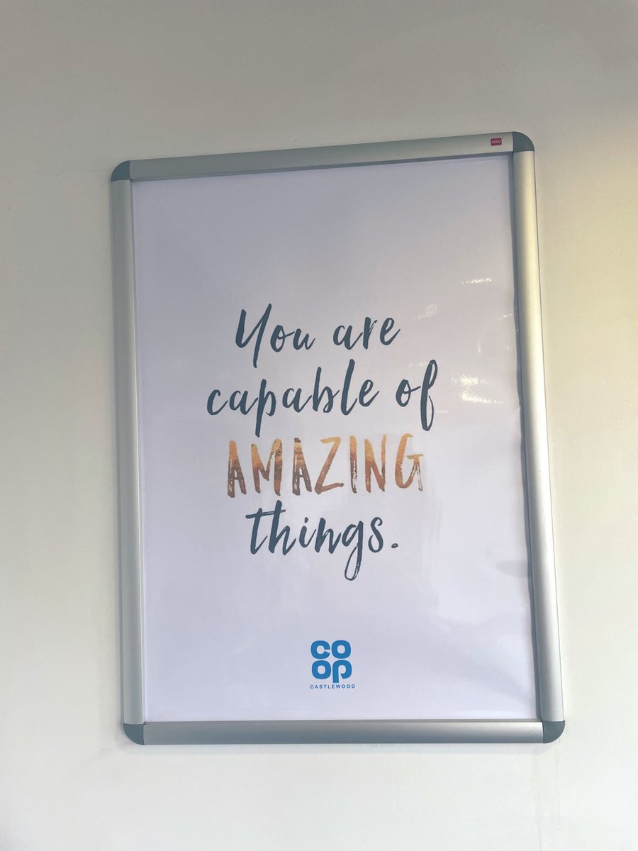 KateRodger16's tweet image. ✨ You are capable of amazing things   🏆✨ 

Thank you Castlewood Depot for providing a spark of inspiration this morning when I arrived at the depot ❤️👏🏻  Our logistics colleagues are FABULOUS - A great team &amp;amp; a positive quote to start my day is always a winner 👏🏻😍 @079Jenny