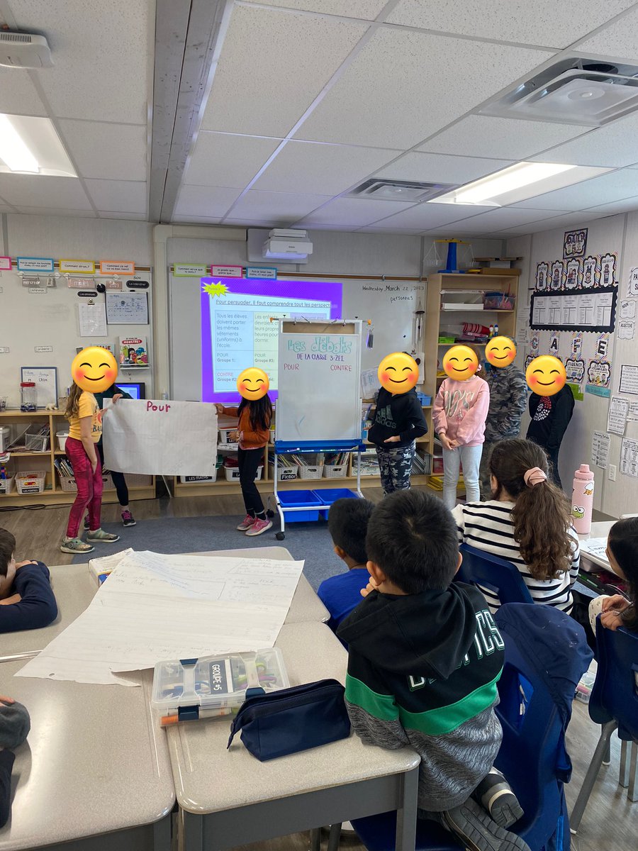 Les débats! We had great debates about some very interesting topics! We love practicing with our persuasive language.