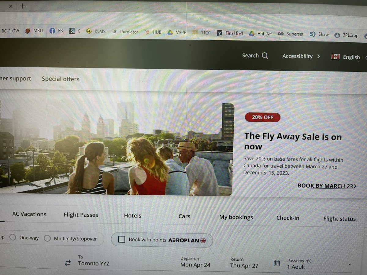 #aircanada website 20% off promo ends tomorrow, doesn’t work, and customer service wait times are 4+hrs. Time to switch loyalty programs?