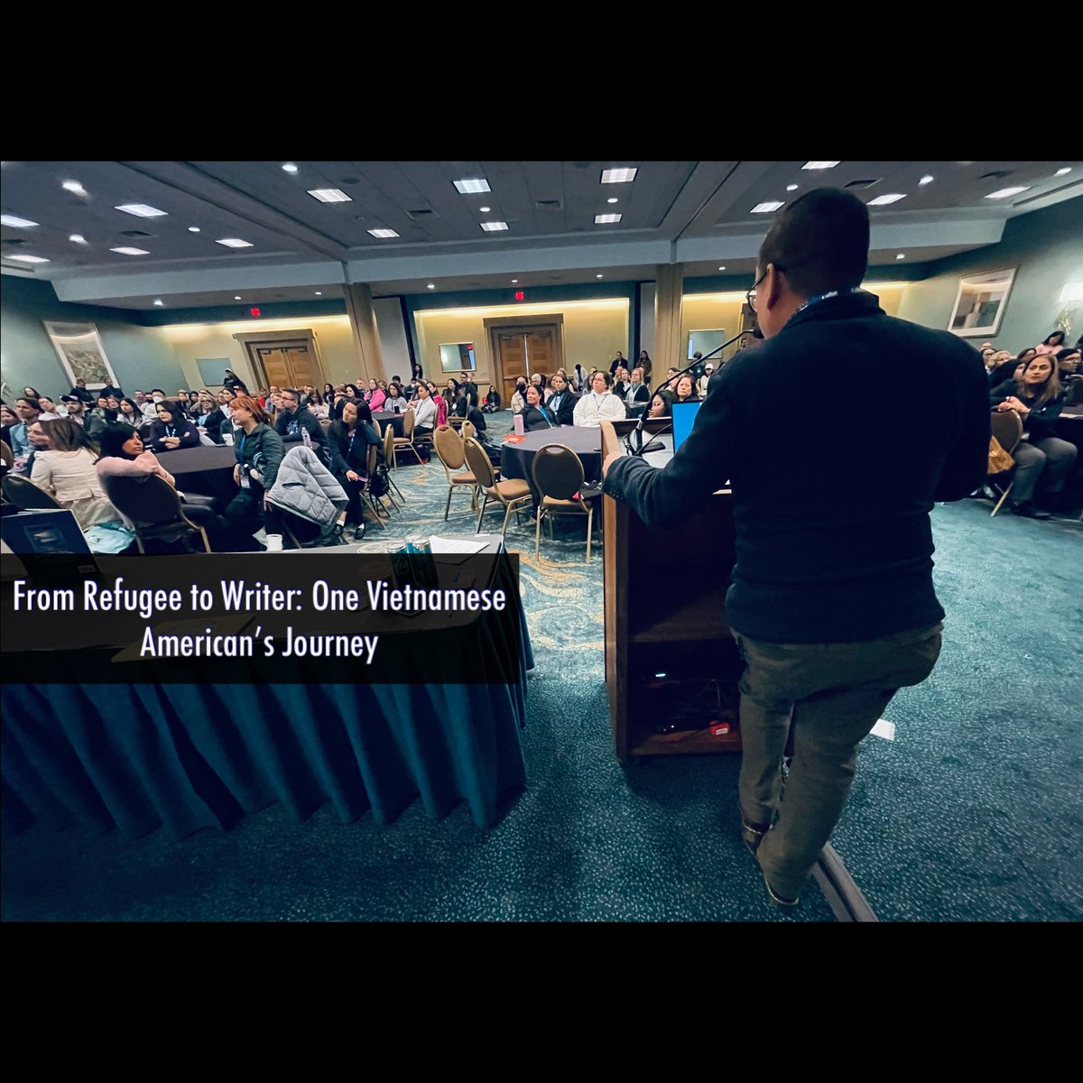 SBCSS_FamEngage's tweet photo. @SBCountySchools  family is in the house at the #CABE2023 .  What a great kickoff for this years CABE Conference with Author Bao Phi featured session “From Refugee to Writer: One Vietnamese American’s Journey” @SBCSS_ExpLearn @SBCSS_MultiEd @Marisalazonecco @djplanetmars https://t.co/s4iEP00DY4