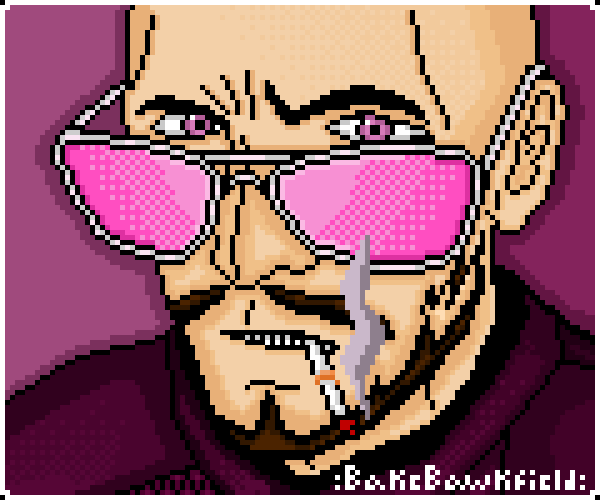 bakebawkfield's tweet photo. An old art piece that would've been my new profile pic. Changed my mind on that, but decided to finish it.
#pixelart #pixelartist #ドット絵 #aseprite #digitalart #art #digitalartist #jakehawkfield #underhell https://t.co/oXr1W2jCSi