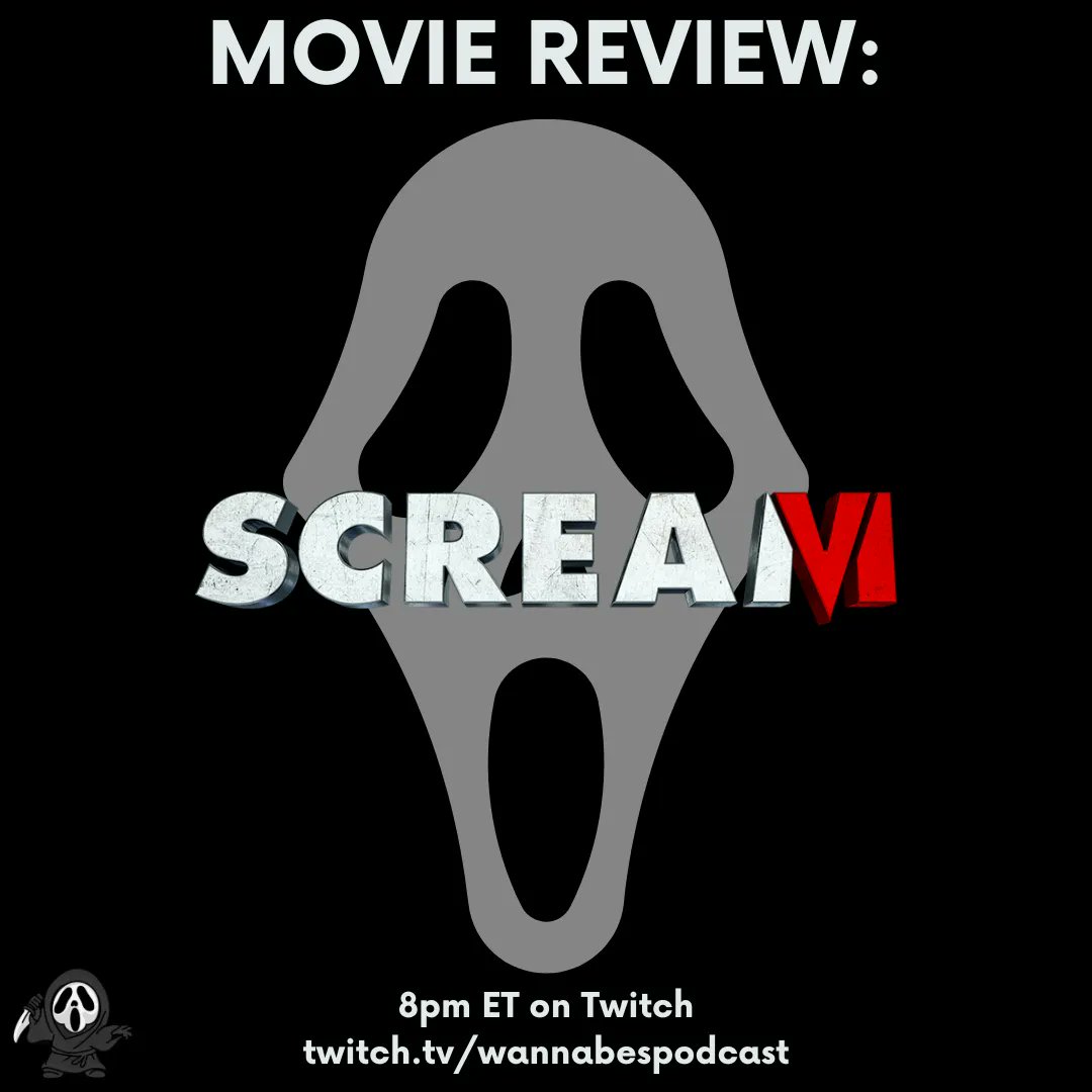 lukew306's tweet photo. Do we save all the horror movie reviews for when I'm on the show? Yes, yes we do. See you at 8. 
@podcastwanna @morganh_films @thedreadedfiend 

#streaming #streamer  #streamersunite #podcasting #podcast #movies #moviereviews #filmreview #scream #scream6 #ghostface https://t.co/7BxbyqWeyQ