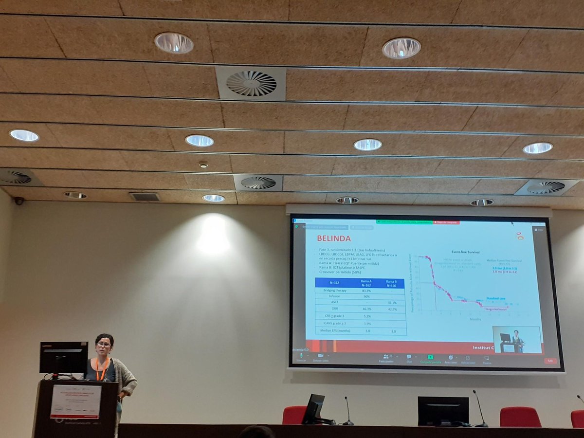 HematICO_Hosp's tweet photo. Hoy en el curso “ACTUALIZACIÓN EN EL MANEJO DE NEOPLASIAS LINFOIDES” la Dra Marta Peña @martape28 de @HHospitalet @ICO_oncologia presentaba la importancia de #CARTcells en el tratamiento del #Linfoma! https://t.co/o1pun8b3NK