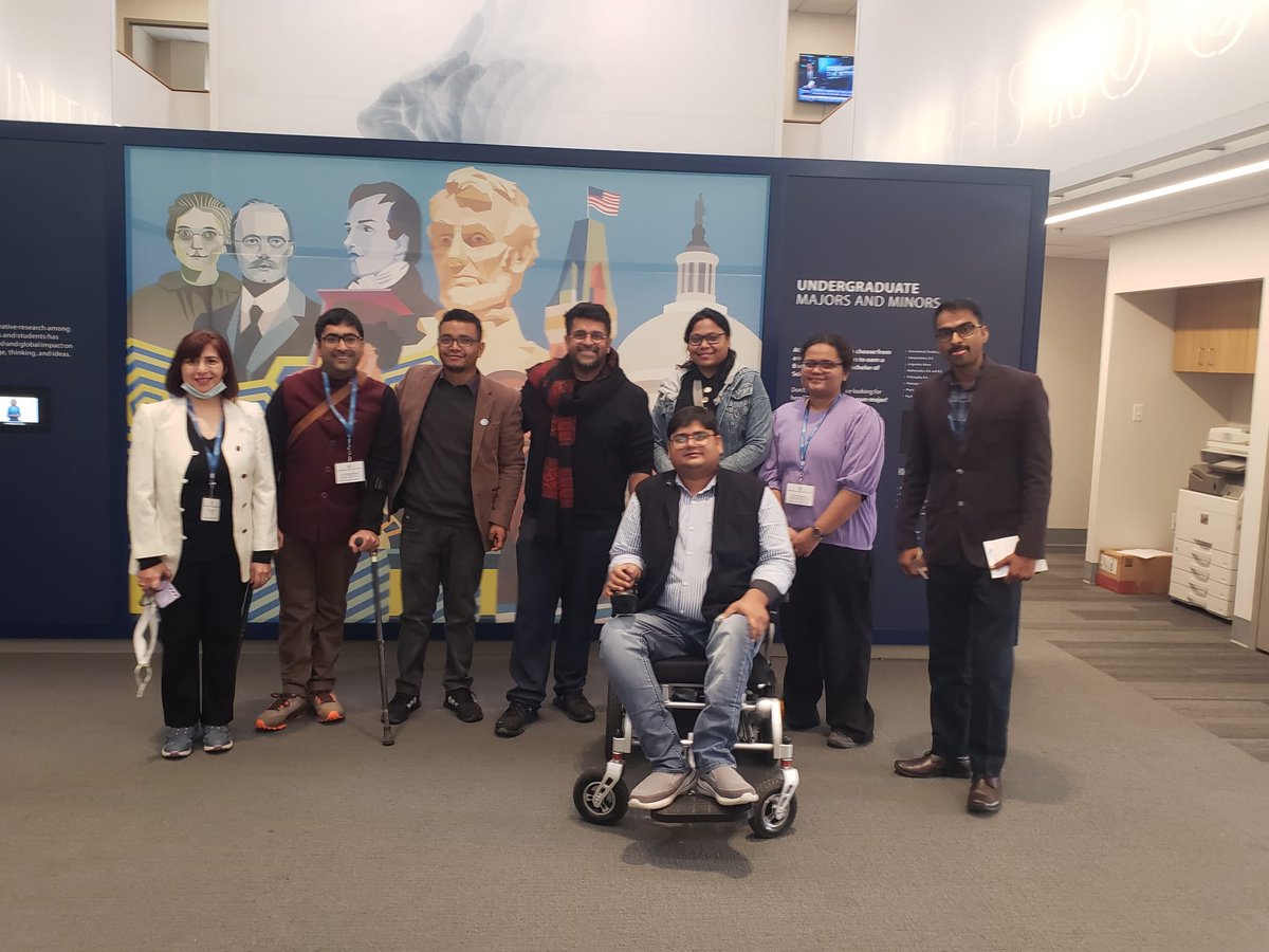 It was a great pleasure for us <a href="/ncpedp_india/">NCPEDP</a> Javed Abidi fellows to meet <a href="/alimchandani/">alim chandani, PhD</a> at Gallaudet University as part of the #IVLP program of US Dept of State. It was a great discussion. 

#IVLP #Gallaudet #DisabledTwitter #disabilityinclusion #DisabilityRights #DeafRights