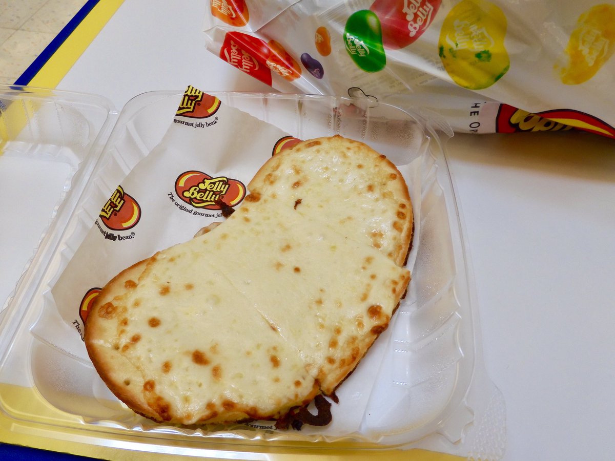 Queenie4ever's tweet image. Jelly bean shaped pizza from Jelly Belly cafe #NationalGoofOffDay