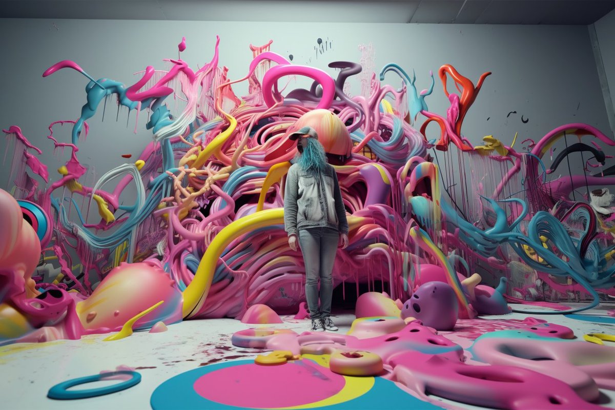 "Undefined Harmonics" is a 3D street art installation that combines the abstract representation of the mathematical paradox of seeking the arcsine of -√2 with the edgy, urban aesthetics of street art.

#gpt4 #mjv5
