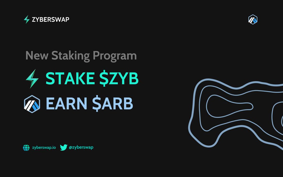 zyberswap's tweet photo. ⚡️🪂Stake $ZYB And Earn $ARB Is Here🪂⚡️

💰The first distribution will take place on Wednesday, March 29th, 2023. Please note that staked Zyber tokens will have a lock period of 14 days.🔒

🚀Get Your $ZYB Ready🚀

🌐👇Exit The Matrix With #Zyberswap👇🌐 https://t.co/5HbDsOPDZg https://t.co/2y9BRhPyAr