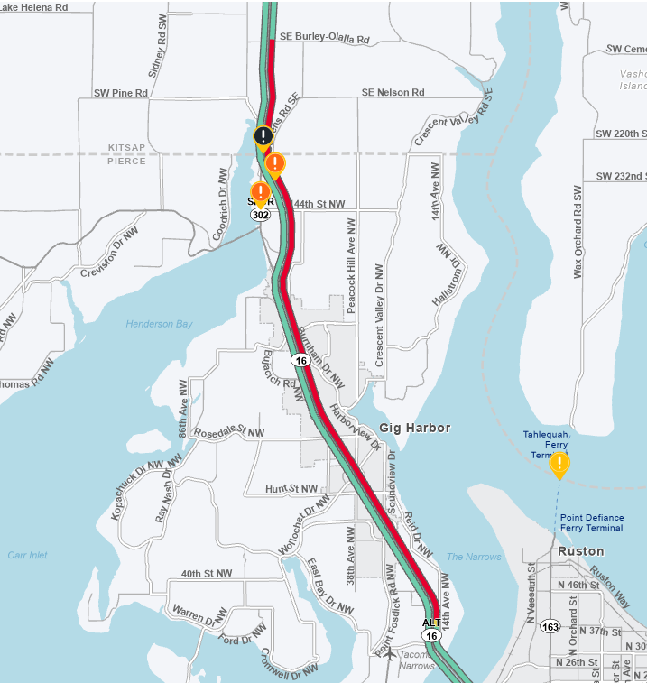 WSDOT on Twitter "Collision reported on SR 16 WB at MP 18.1