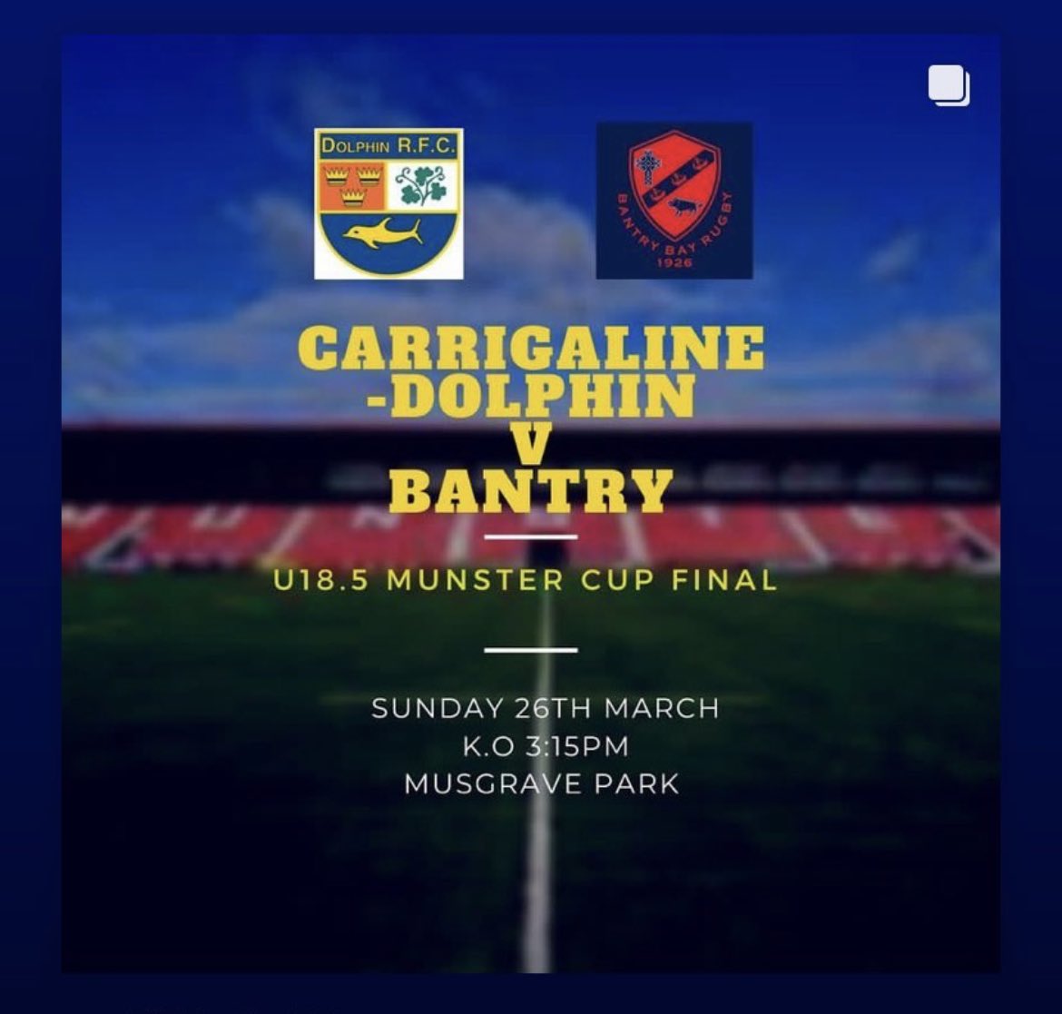 All support welcome for the lads as they make club history, playing for the biggest prize in youth club rugby!!