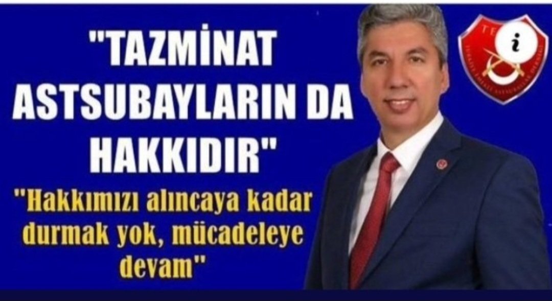 CemalAHN7's tweet photo. #AstsubaylarElele 
Elele verip birlik olalım. Biz büyük bir aileyiz. Tazminat Astsubayların hakkıdır. TEMAD temsilcimizdir.
@RTErdogan
@NureddinNebati
@suleymansoylu
@tcsavunma
@kilicdarogluk
@mustafaelitas
@fuatoktay
@AhmetAYDIN_02
@HMBakanligi
@meral_aksener https://t.co/8BOrZA4amI