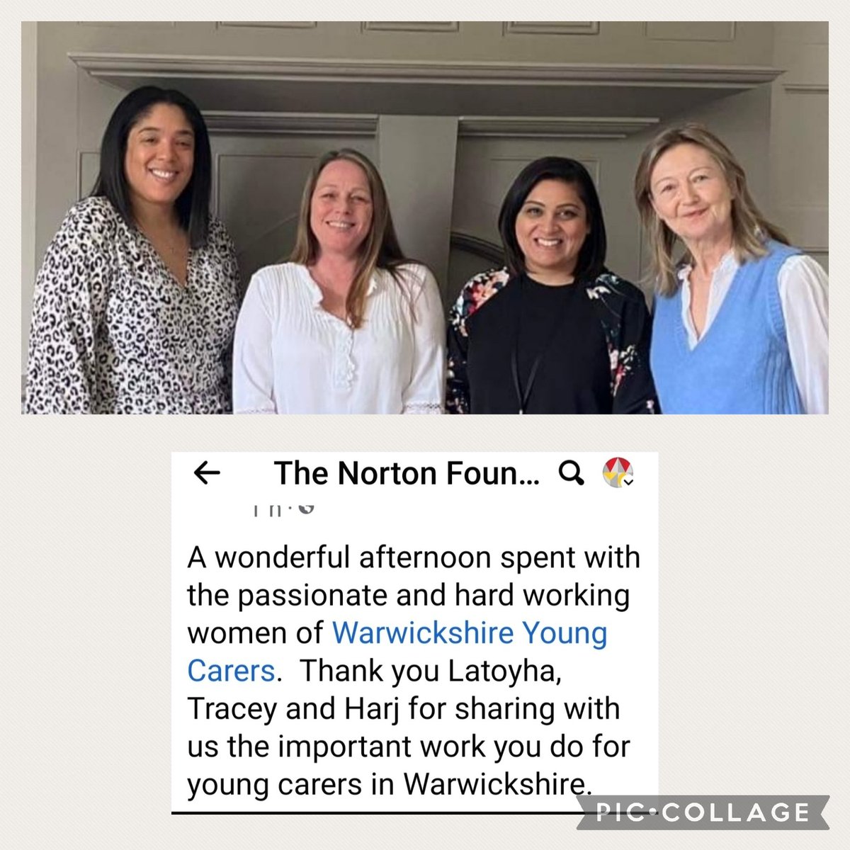 What a lovely afternoon spent chatting all things #youngcarer & #youngadultcarer with the wonderful folks from The Norton Foundation Thank you for supporting us and for taking the time to visit. We value the opportunity to engage openly with our funders.