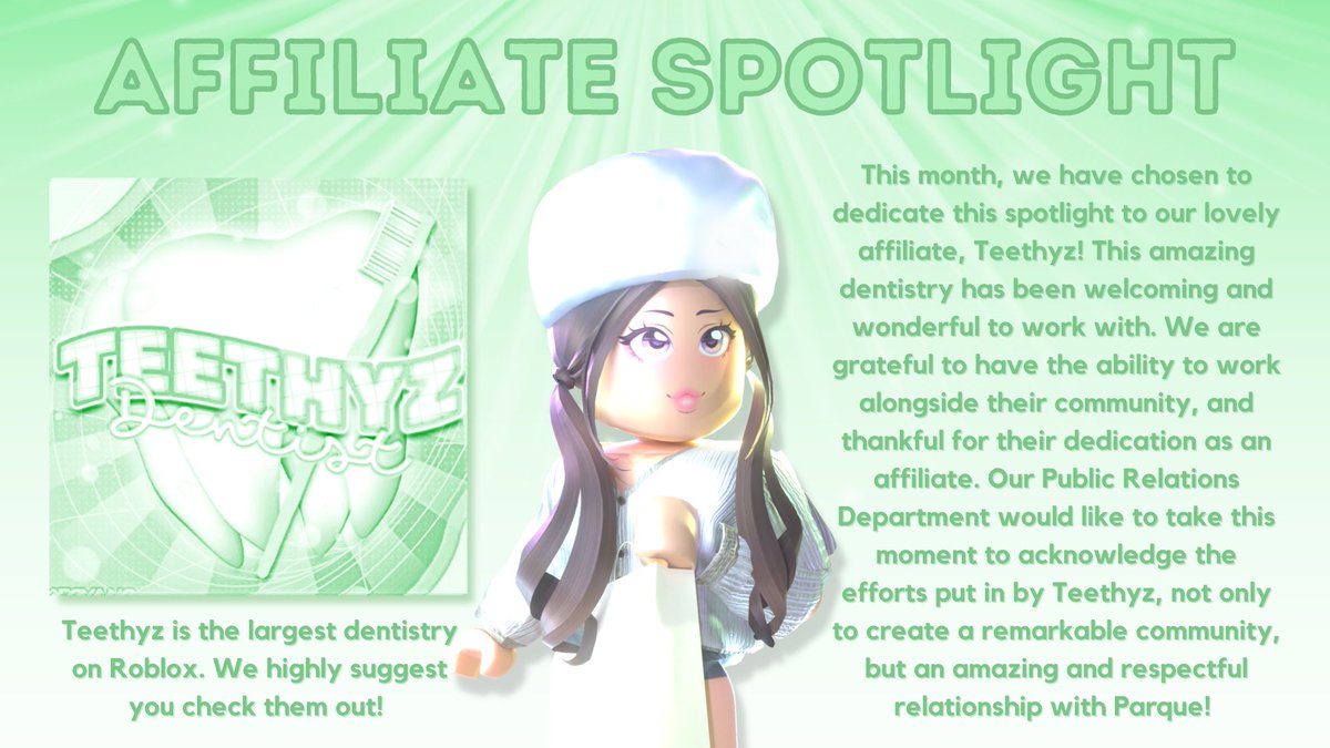 Affiliate Spotlight • <a href="/TeethyzDentist/">Teethyz</a>

On behalf of the Public Relations Department, we couldn’t be more glad to highlight one our amazing affiliates, Teethyz. We have nothing but good things to say with about their community. Learn more about Teethyz below!