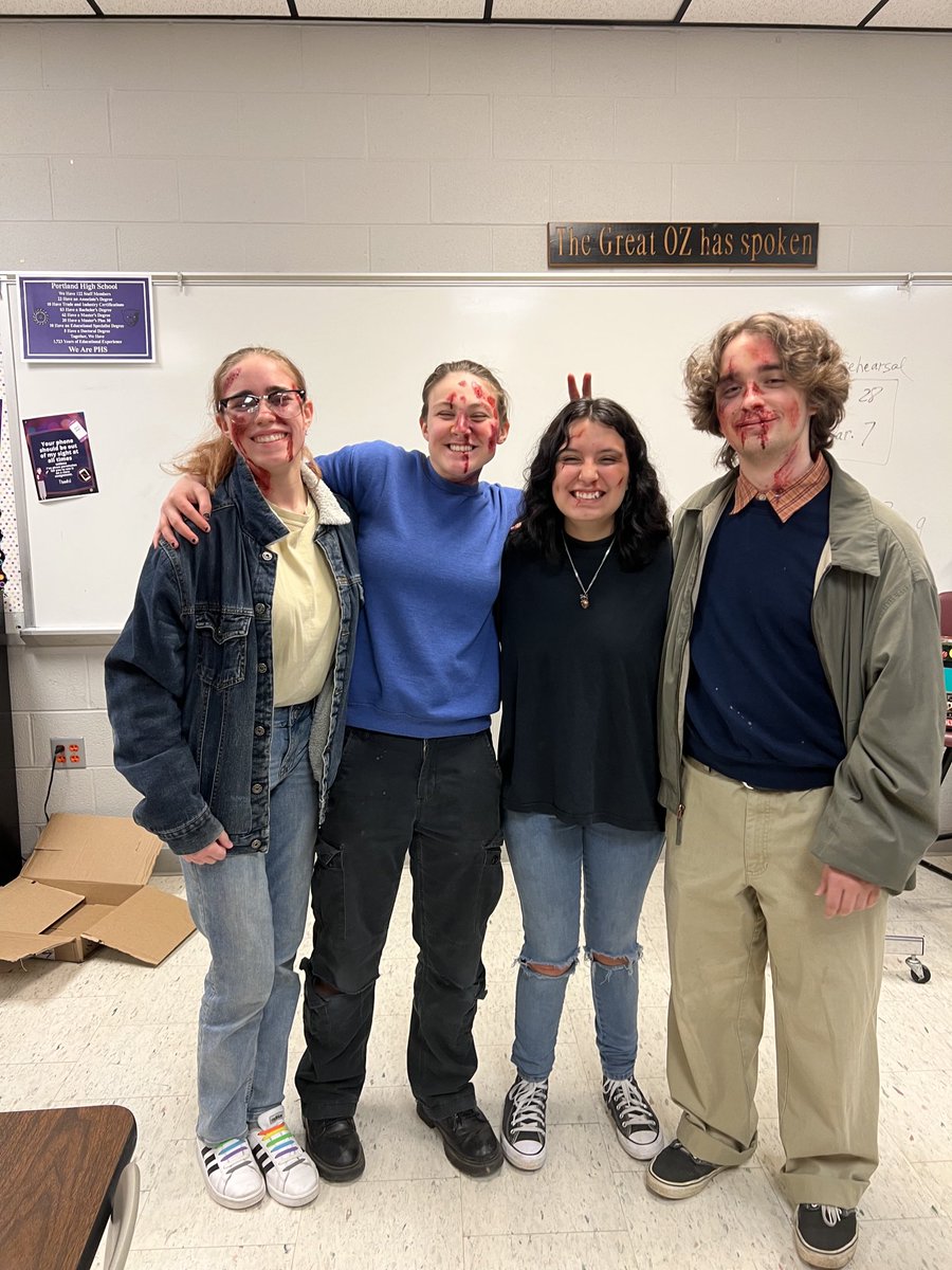 Several of my Theatre 3 students participated in the DARE Mock Crash event at PHS this morning!  They did a great job!  Thanks, Officer Harris for organizing this event and inviting my students to participate!