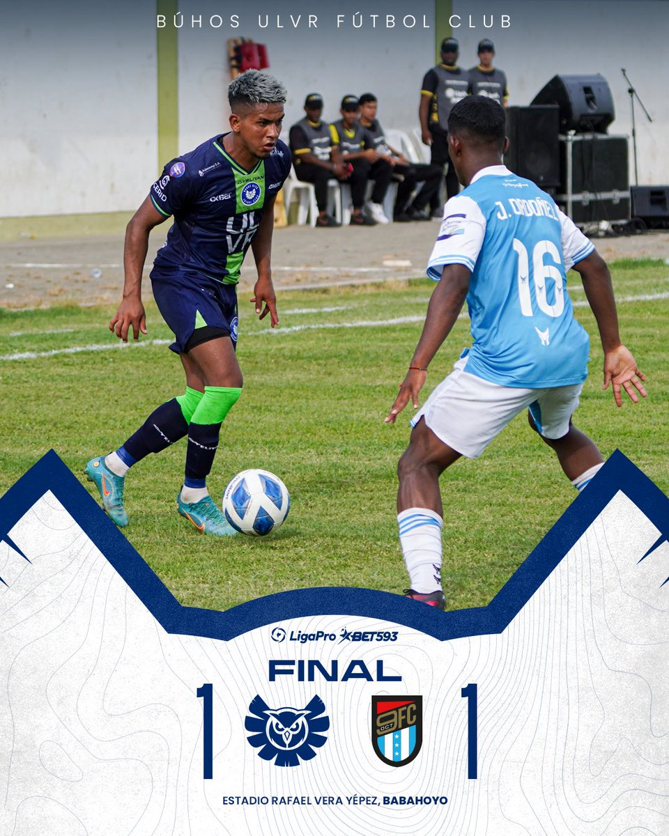 BuhosULVR_ec's tweet photo. Final en El Nido 🏟️🦉 Estadio Rafael Vera Yépez 

#BúhosULVR 1 🆚 1 #9Oct
🗓️ Fecha 1 | Serie B @LigaProEC 

¡Gracias bandada Babahoyense, qué gran afición! 🫶💙💚

#ActitudDePrimera
#SomosBúhos #SomosULVR https://t.co/PwcZI1QMkR
