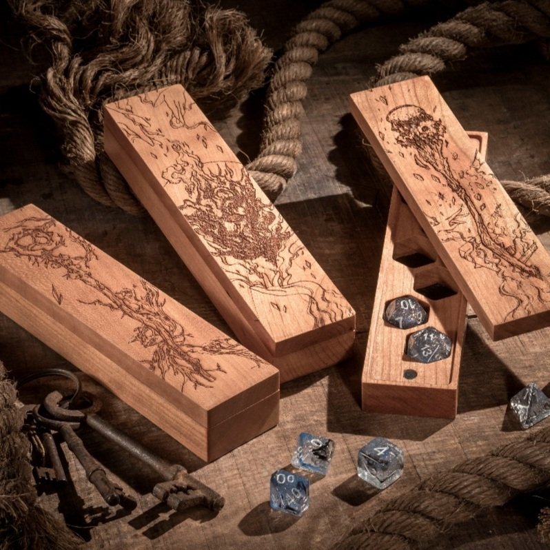 Critituk's tweet photo. Limited supplies of our amazingly beautiful hardwood dice boxes available and ready to ship! π
#dicegoblin #dice #tabletoprpg #rgp #dungeonsandragons #critituk #tabletopgaming #critit #gamingroom #dungeonmaster #grabthemnow https://t.co/C8bgB0grKs