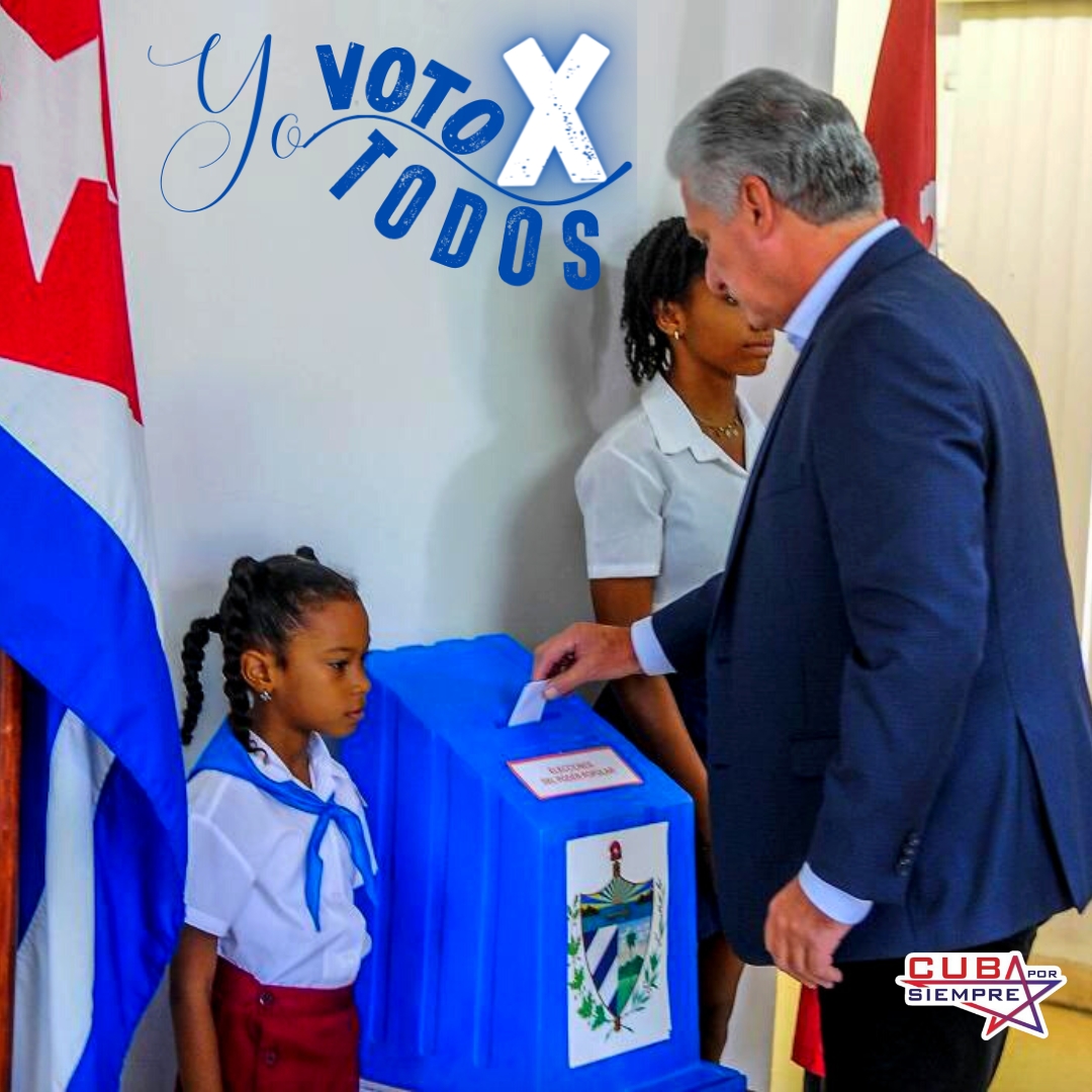 ✍️Desde #SanctiSpíritusEnMarcha #Cuba 🌹🌺🇨🇺 con mucha unidad y 💙diremos Presente con el #VotoUnido porque son sobradas las razones para este voto, yo ratifico #YoVotoXTodos por mi Presidente, por nuestro pueblo, por nuestros pioneros, niños, por tí, por mí ...