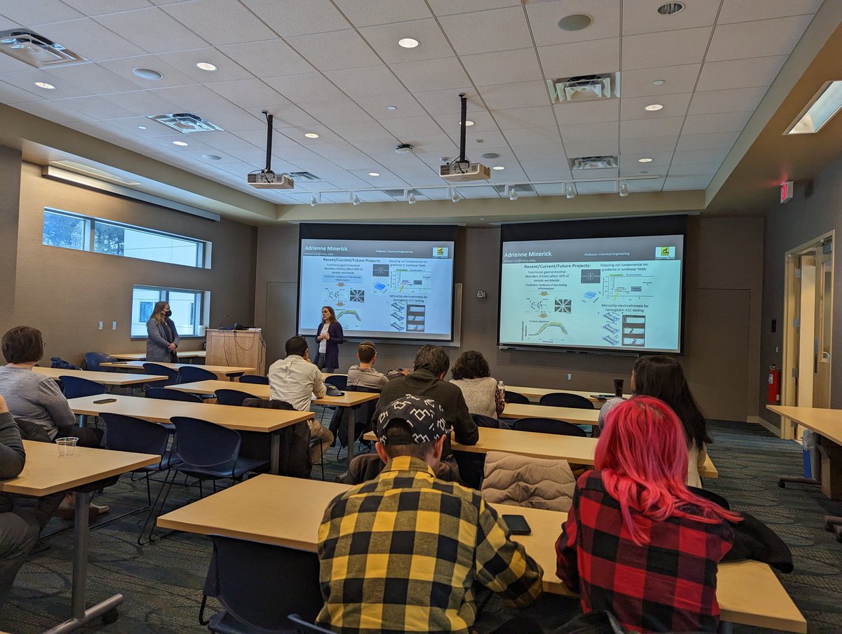 Thank you to everyone who came to the Spring Research Social today! Excellent presentations from Caroline Gwaltney (@KIPMichTech), @aminerick (@ChemEngMTU), @MTU_SmithaRao (@BiomedMtu), and Paul Goetsch (@MichiganTechBio). @michigantech #healthresearch