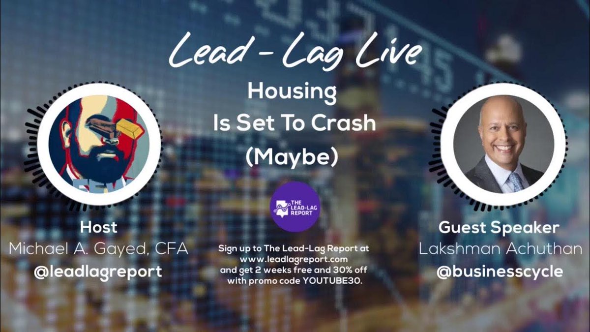 Housing Is Set To Crash (Maybe) With Lakshman Achuthan dlvr.it/SlKSVX | Lead Lag Report @leadlagreport @businesscycle #MichaelGayed #HousingMarket #LakshmanAchuthan #Market #HomeValues #Leadlagreport