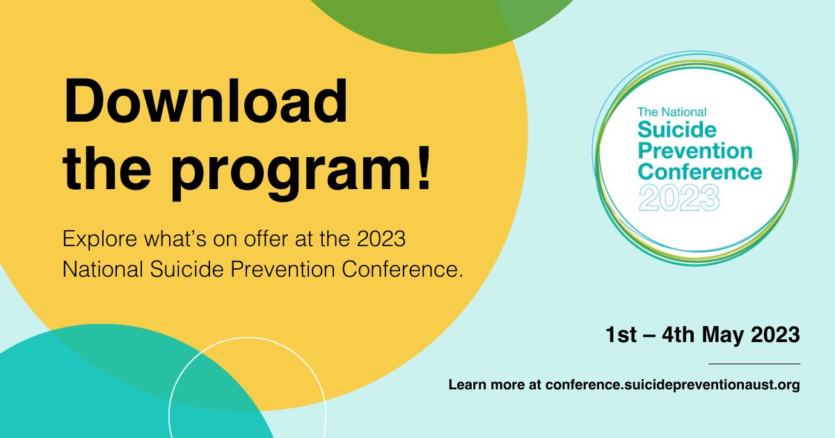 We are pleased to share our #program for #NSPC23. With 163 presenters, 127 sessions, and 25 poster presentations, there is sure to be something for everyone! LEARN MORE: ow.ly/YZqz50NpE0k #conference #suicideprevention