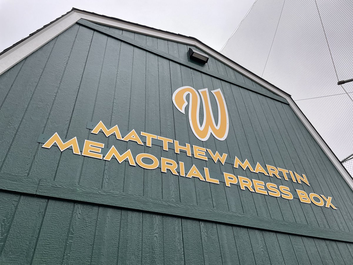 Waubonsie Valley Baseball honored Matthew Martin before today’s game with the opening of the Matthew Martin Memorial Press Box. <a href="/athleticswvhs/">Waubonsie Athletics</a> <a href="/75Foundation/">Matthew Martin Foundation</a> <a href="/wvhsbaseball/">Warrior Baseball</a>