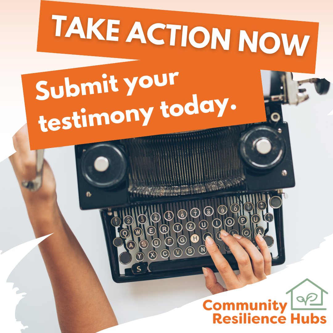 OregonJTA's tweet photo. Don't have time to watch the #CommunityResilienceHubs public hearing today? You can tell lawmakers why they're important for you & yr community by this Friday. https://t.co/1rKSAloAc3 #ClimateAction #ClimateSolutions #HB2990 https://t.co/PzPGF30s1m