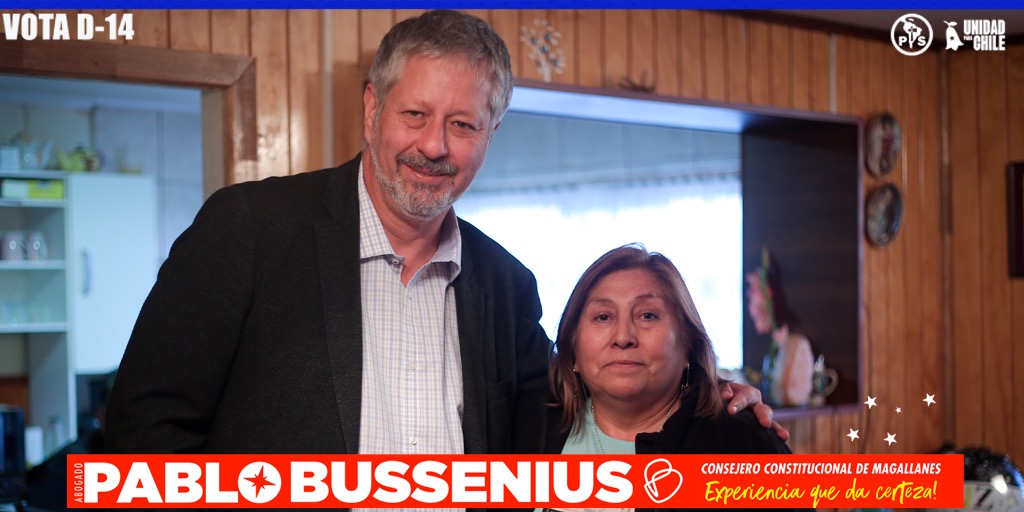 pbusseniusd14's tweet photo. Continuamos con nuestro recorrido por distintos sectores de nuestra comunidad conversando con nuestro vecinos del nuevo proceso constitucional, Pablo Bussenius Cornejo, Candidato a Consejero Constitucional.
#votad14 #experienciaquedacerteza #puq #natales #Porvenir #PuertoWilliams https://t.co/teQWsSZK0C