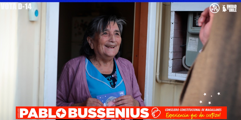 pbusseniusd14's tweet photo. Continuamos con nuestro recorrido por distintos sectores de nuestra comunidad conversando con nuestro vecinos del nuevo proceso constitucional, Pablo Bussenius Cornejo, Candidato a Consejero Constitucional.
#votad14 #experienciaquedacerteza #puq #natales #Porvenir #PuertoWilliams https://t.co/a0iLZVoPhi