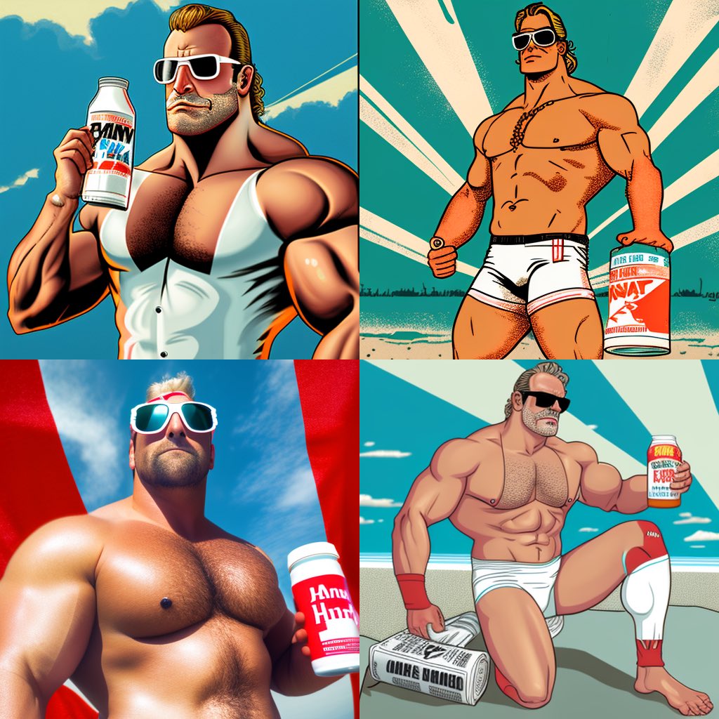 islanddiaz's tweet image. Hank the Hunk for Island Diaz (AI Artwork made by Oracle Jones) 🏝🥃

#splittingimage #aiart #ai #hankthehunk #islanddiaz #wrestling #prowrestler #toronto