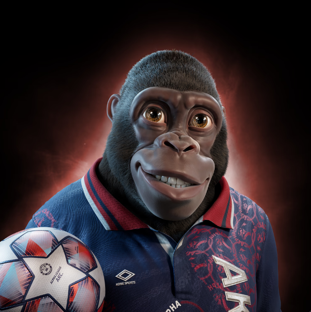 DAVIDesTAVA's tweet photo. Why did the Kong join a soccer team? 
To show off his impressive header skills! 🦍⚽️😂
 Check out the @AlphaKongsClub  NFT collection for more amazing feats of primate prowess. 

#AlphaKongsClub #NFT #DigitalArt #AKCtoPLUTO https://t.co/Mja0Cl9Sso