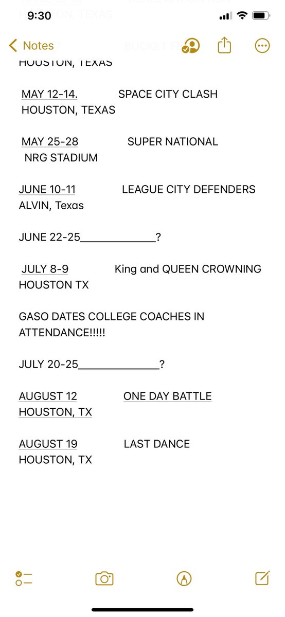 Summer schedule @CoachBornholdt