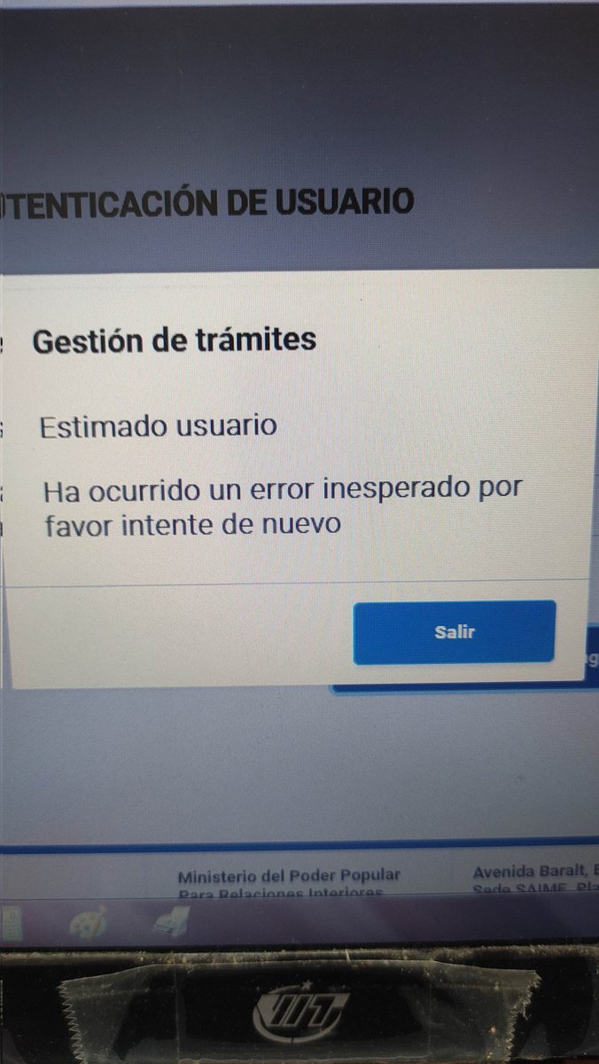 marubhve's tweet photo. @VenezuelaSaime Y si ya se recibió la clave provisional y al intentar entrar sale error, cuál es el paso a seguir https://t.co/giwHl7r9m7