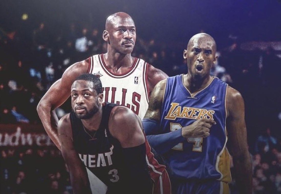 Hoopss's tweet photo. The 3 greatest shooting guards of all time. https://t.co/qGMlwyDusH