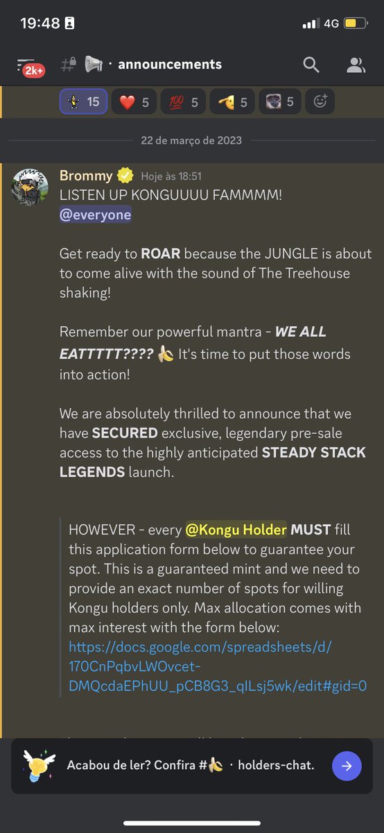 AndreiNft's tweet photo. getting access to one of the most anticipated whitelists in the space is as easy as filling a google form when you are holding Kongu 🔥 #WeAllEat @KonguNFT @SteadyStackNFT https://t.co/fjGFEy3aYF