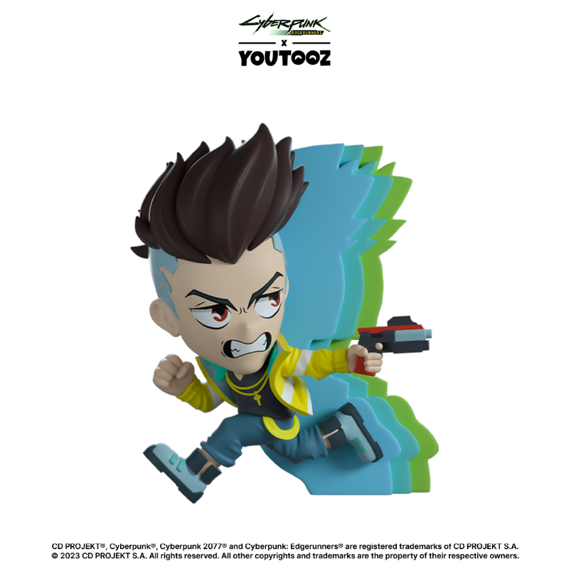youtooz's tweet photo. New Cyberpunk: Edgerunners collectibles are out now!