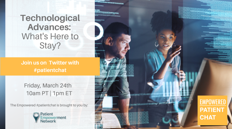 Are technological advances making healthcare more accessible? Let's chat about this at our next Empowered #PatientChat on Friday, 03/24 @ 10 AM PT/ 1 PM ET. 

powerfulpatients.org/event/empowere…