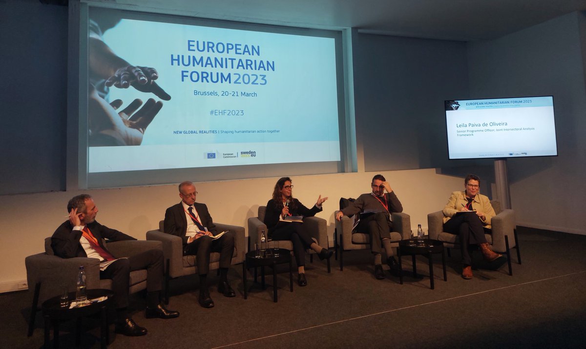 UN_Lemarquis's tweet photo. I attended this week the European Humanitarian Forum #EHF2023, taking place in a context of  growing hum. needs &amp; changing geopolitical realities. Had the pleasure to be in a panel on “understanding the severity of needs” with  @DStillhart @NickDyerFCDO &amp; Leila Oliveira @JiafInfo https://t.co/J8WZrbZo2Q