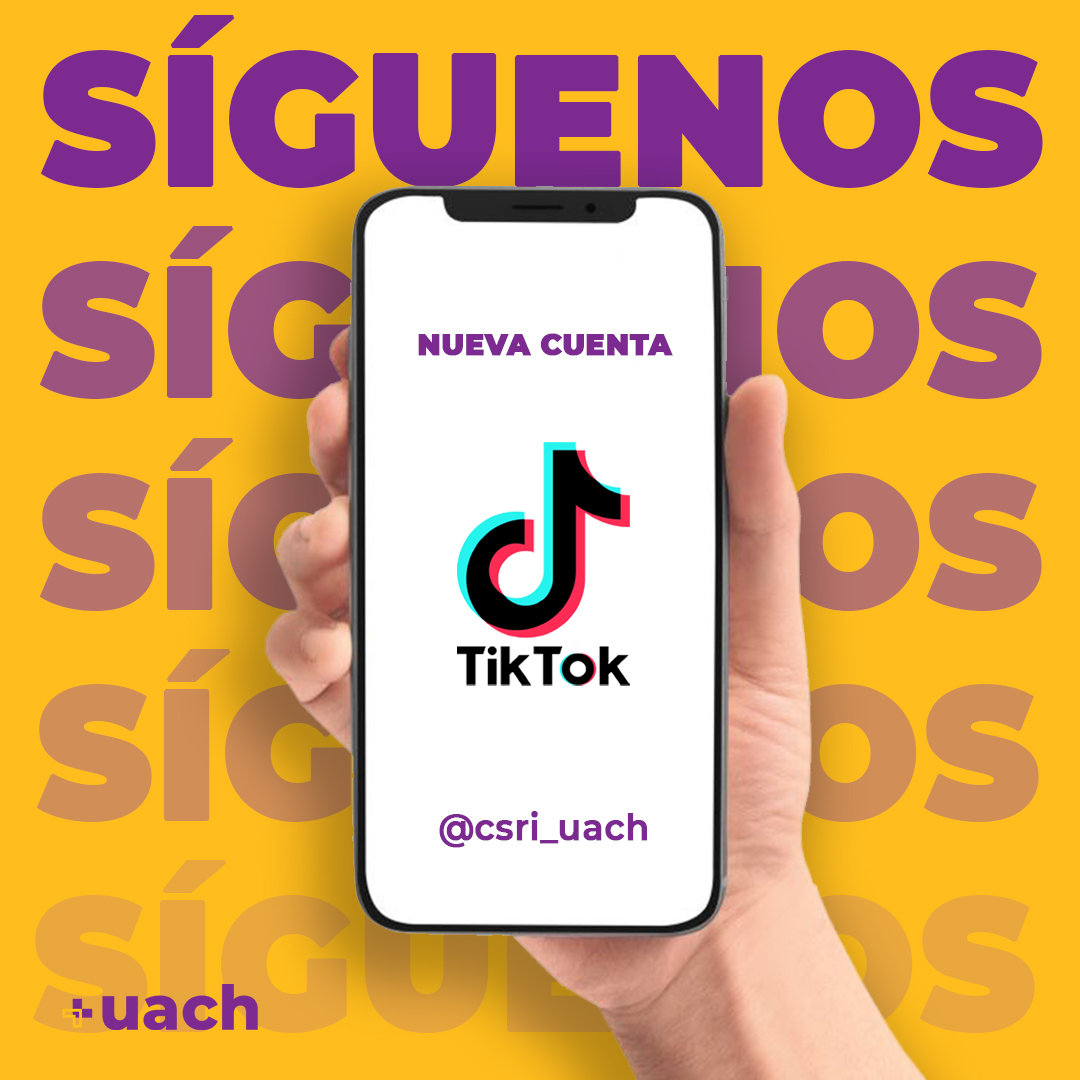 CSRI_UACH's tweet image. ¡Síguenos en Tik Tok!🤩 
Te compartimos el link de nuestro primero Tik Tok 👉 vm.tiktok.com/ZMYQMkJ6n/