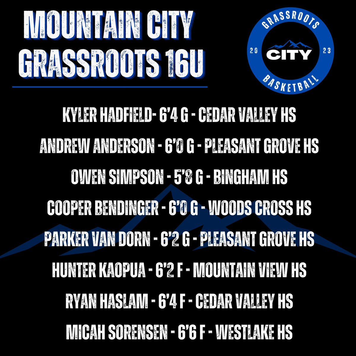 MtnCityHoops's tweet photo. 16U Mountain City Grassroots Roster. Let’s go! 🔥🔥🔥 https://t.co/j2WziJBGgr
