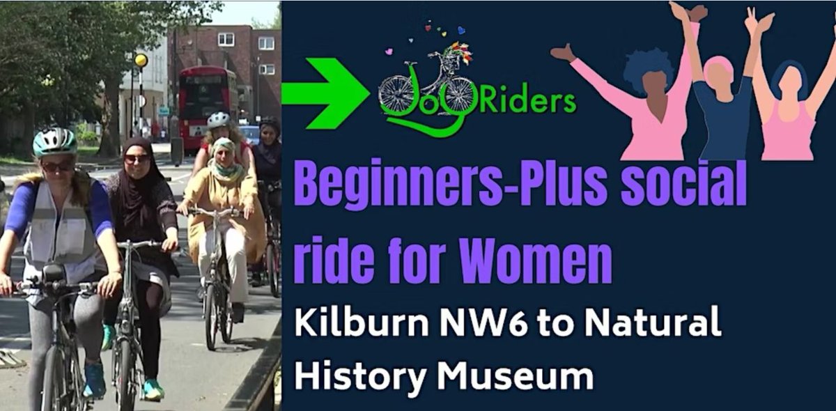 JoyRiders Beginners-Plus Ride: Kilburn NW6 to Natural History Museum this Saturday, 12-3pm. A slow paced women-only ride on mostly quiet roads and cycle paths. Meet @NJoyriders's friendly ride leaders and other women like you! Bikes available to borrow.
eventbrite.co.uk/e/joyriders-be…?