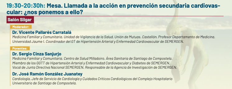 anamoya48's tweet photo. Se inicia  en estos momentos la mesa
"La prevención secundaria cardiovascular a debate"
con
@vic_pallares @SergioCinza y el Dr. Juanatey
⬇️⬇️

#cardioSEMERGEN23
@SEMERGENap 
@gt_hta @GTvasculopatias 
@SEMERGENGal https://t.co/jvqITvTfAI