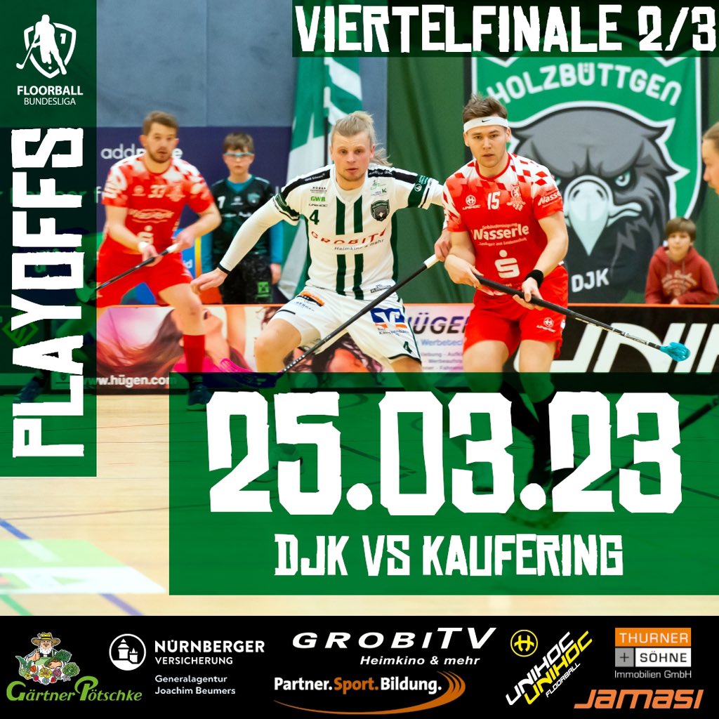 Das erste Endspiel dieser Saison steht bevor. Nach der Niederlage im Hinspiel muss die DJK am Samstag vor eigenem Publikum gewinnen, um sich die Chance auf das Halbfinale zu wahren. Bully ist um 18:30 Uhr in der Stadtparkhalle Kaarst.
