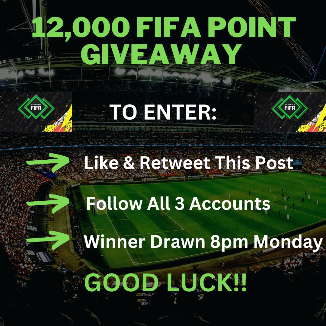 Birty (@birty1989) on Twitter photo 🥳 BIGGEST GIVEAWAY YET!! 🥳
12,000 FIFA Points!! 🤑 Ready for FUT Birthday 🎈🎁
A Thank You From Us 🫡
Follow - @Shanebirt @GullitGangFUT
& <a href="/IconSquadGaming/">IconSquadGaming</a>
❤️ & 🔄 This Post
Good Luck Everyone 🤞☘️ 🥳 BIGGEST GIVEAWAY YET!! 🥳
12,000 FIFA Points!! 🤑 Ready for FUT Birthday 🎈🎁
A Thank You From Us 🫡
Follow - @Shanebirt @GullitGangFUT
& <a href="/IconSquadGaming/">IconSquadGaming</a>
❤️ & 🔄 This Post
Good Luck Everyone 🤞☘️